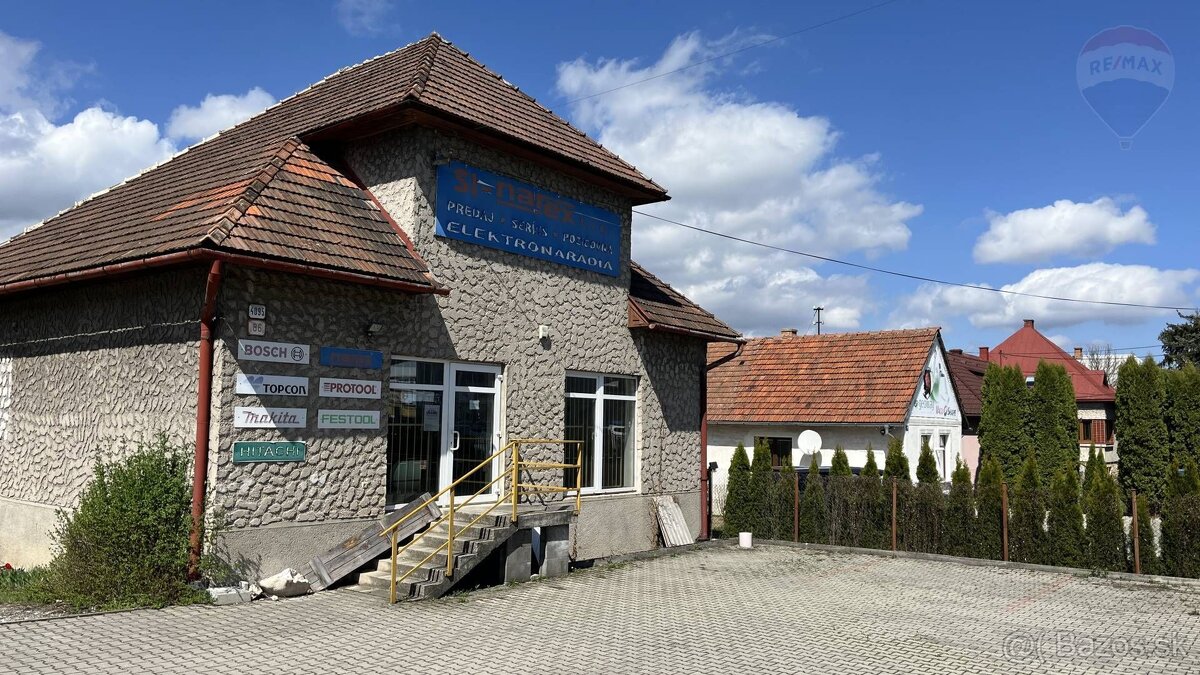 Na predaj: Obchodno-prevádzkový objekt s parkovaním a pozemk