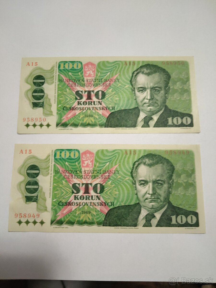 100Kčs 1989 Gottwald