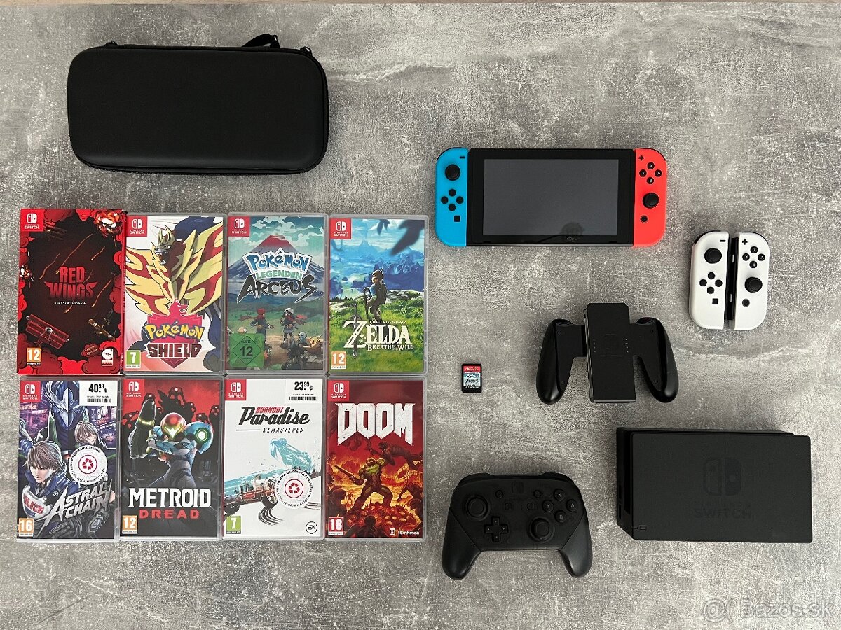 PREDAM/VYMENIM KOMPLET NINTENDO SWITCH + HRY / TOP STAV