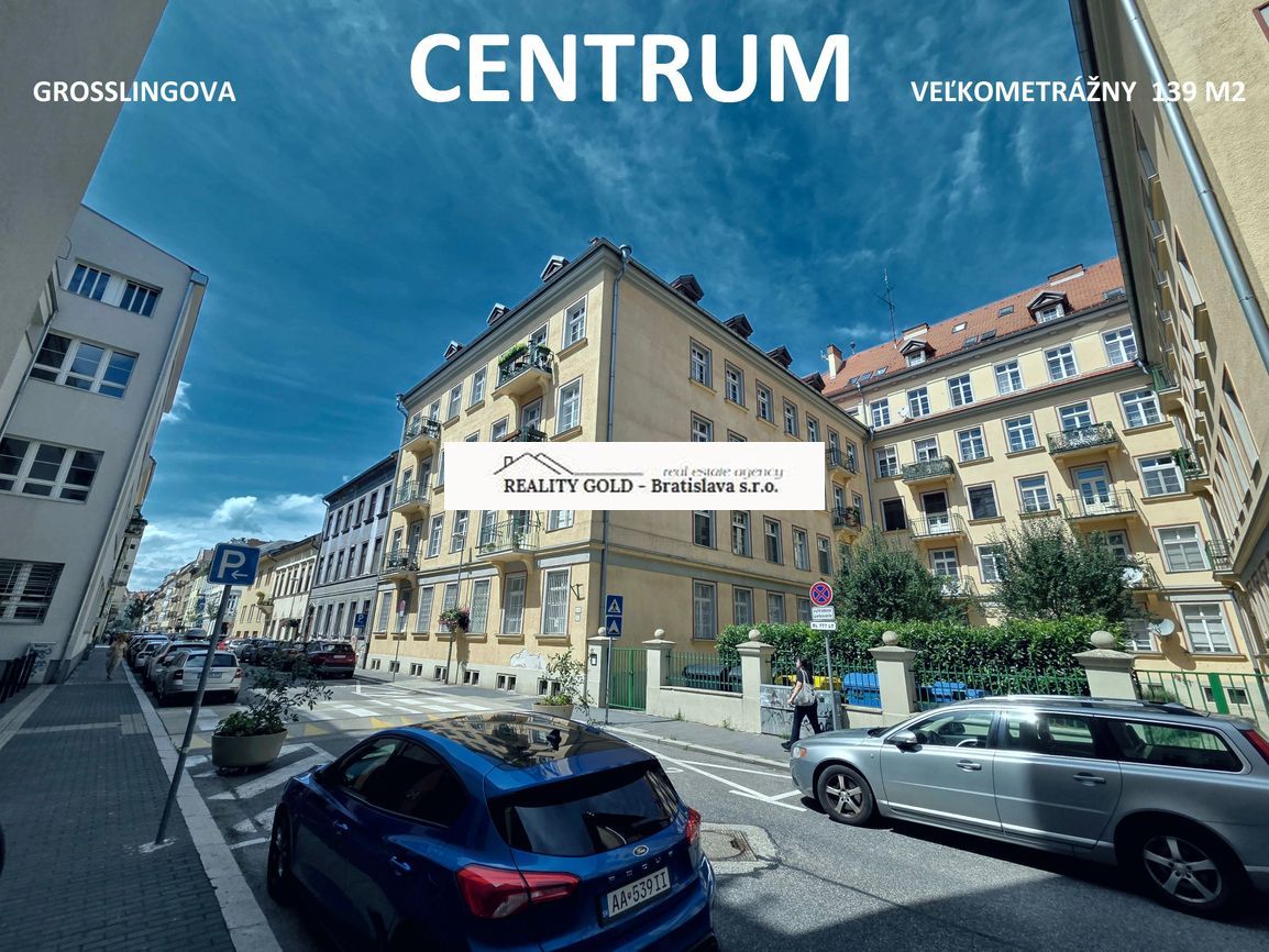 4 izbový CENTRUM - GRÖSSLINGOVA - GARÁŽ v cene - 139 m2