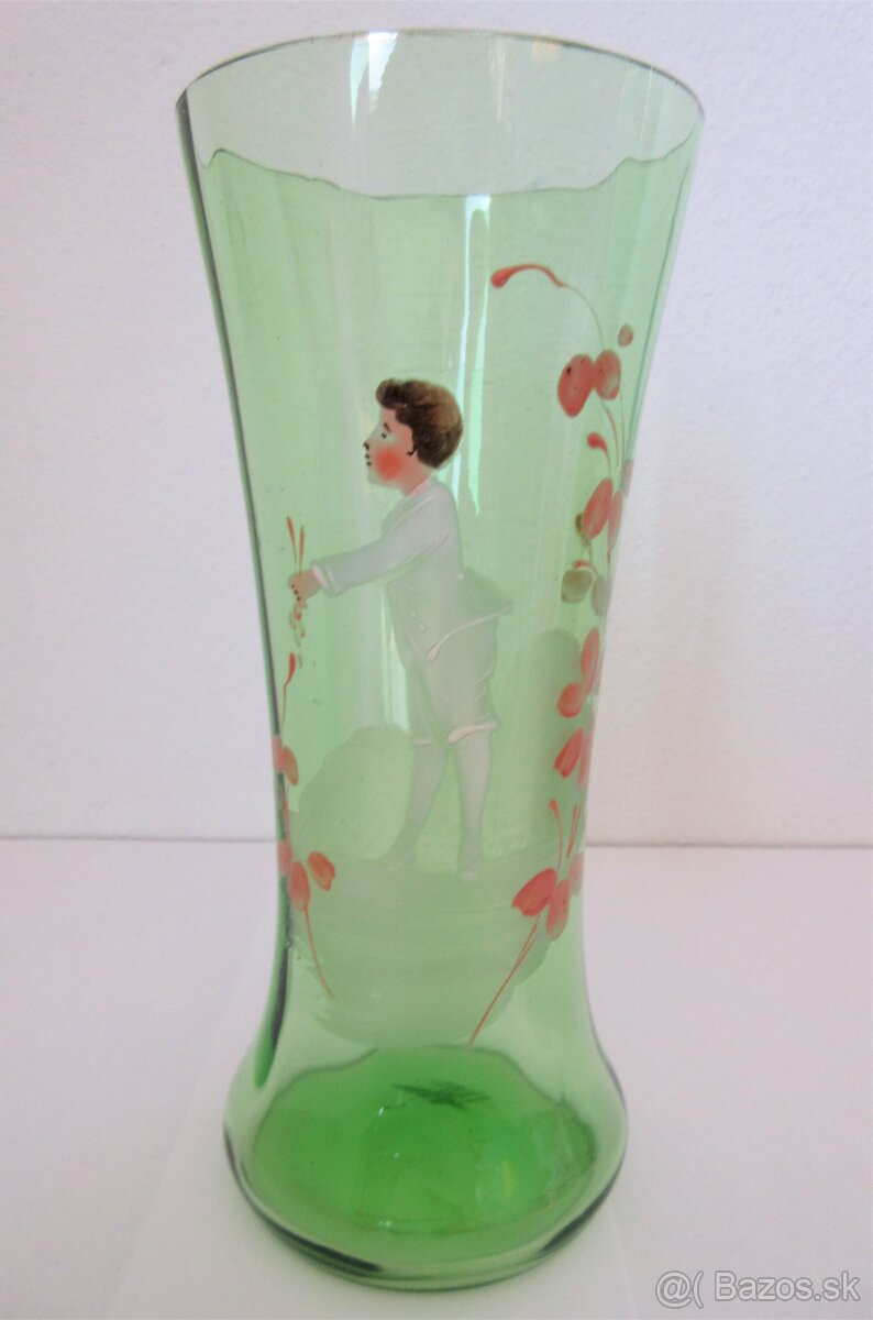 Starožitný pohár ručne maľovaný