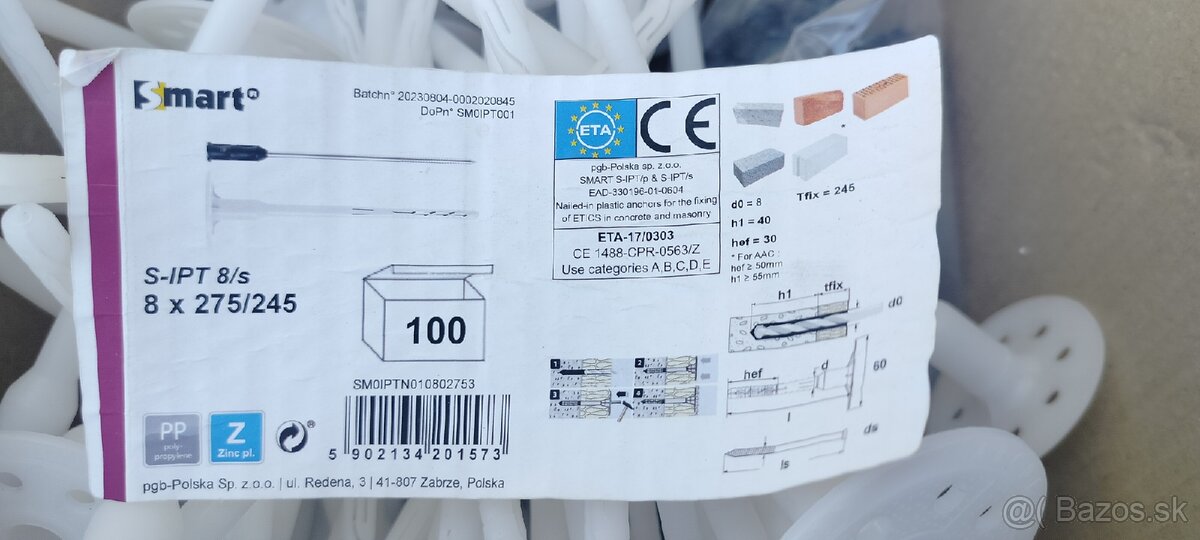Hmoždinka Thermo SMART S-IPT/s 8x275 mm