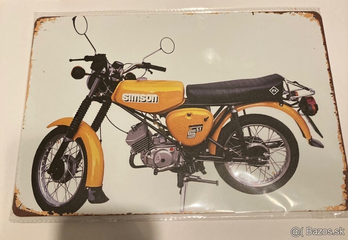 Plechové cedule, tabuľky Simson S51 , 30x20 cm