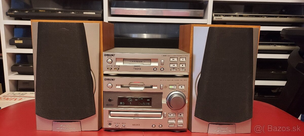Predám mini systém Sony HCD-MD313 + TC-TX313