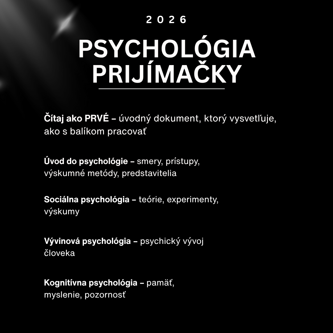 Prijimacky na vysoku školu psychologie