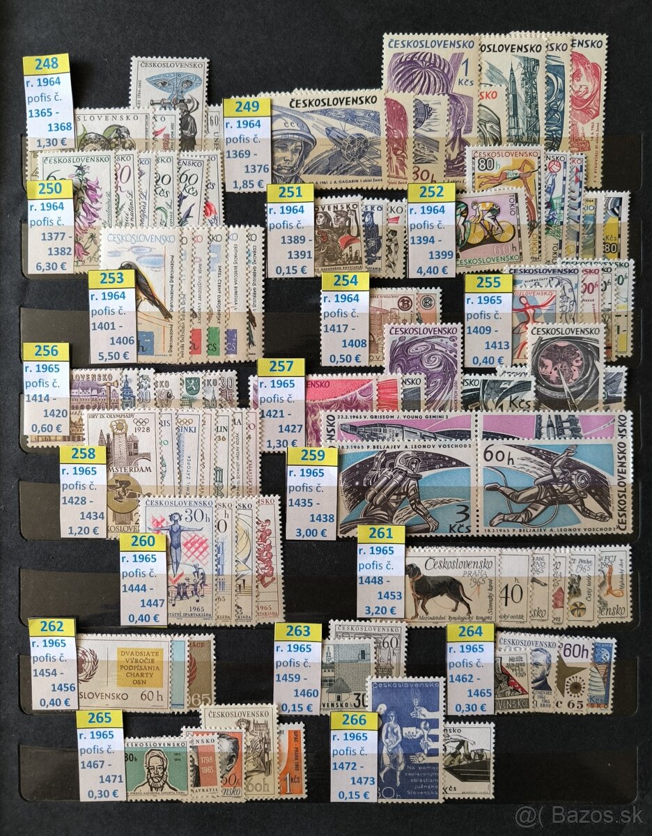 Poštové známky Československo - série čisté / 2