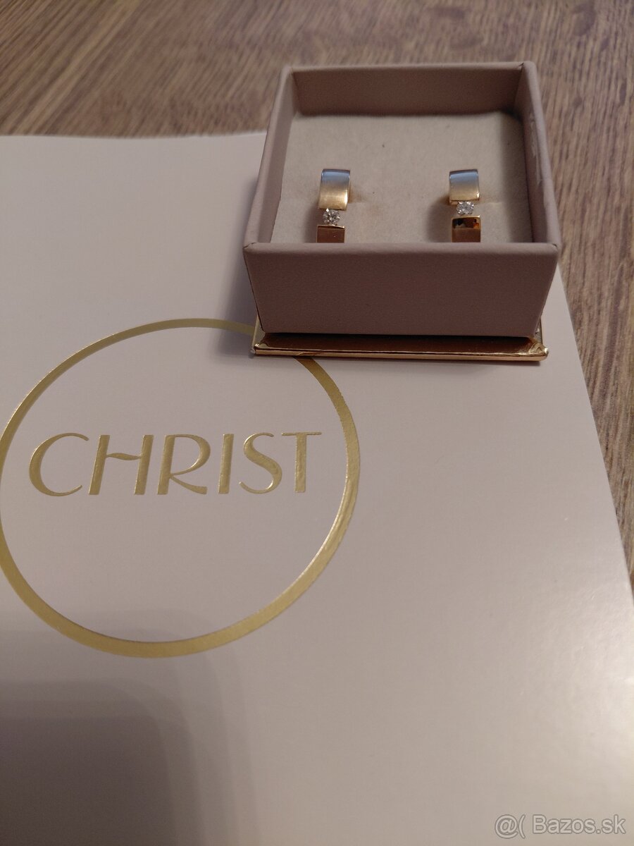 Zlaté náušnice CHRIST
