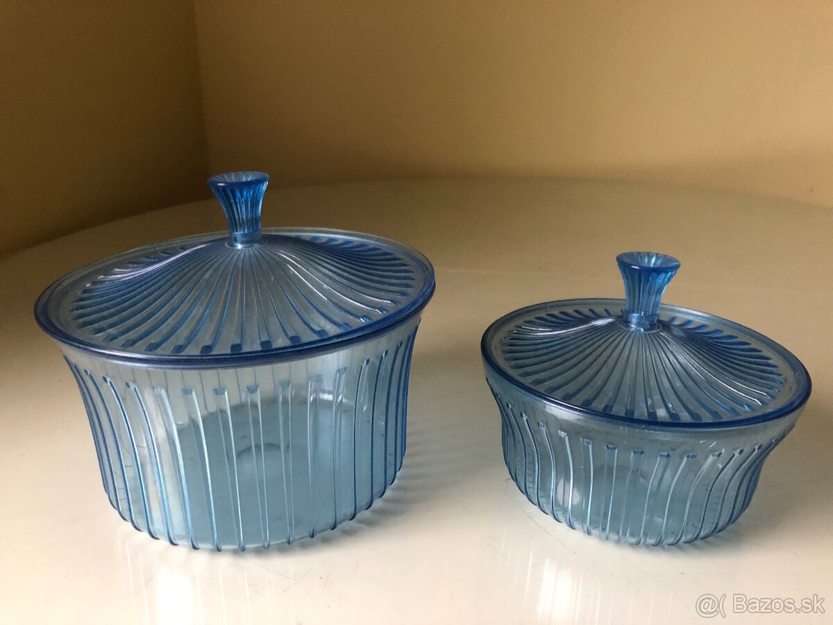 Tupperware modré misky s vrchnákom