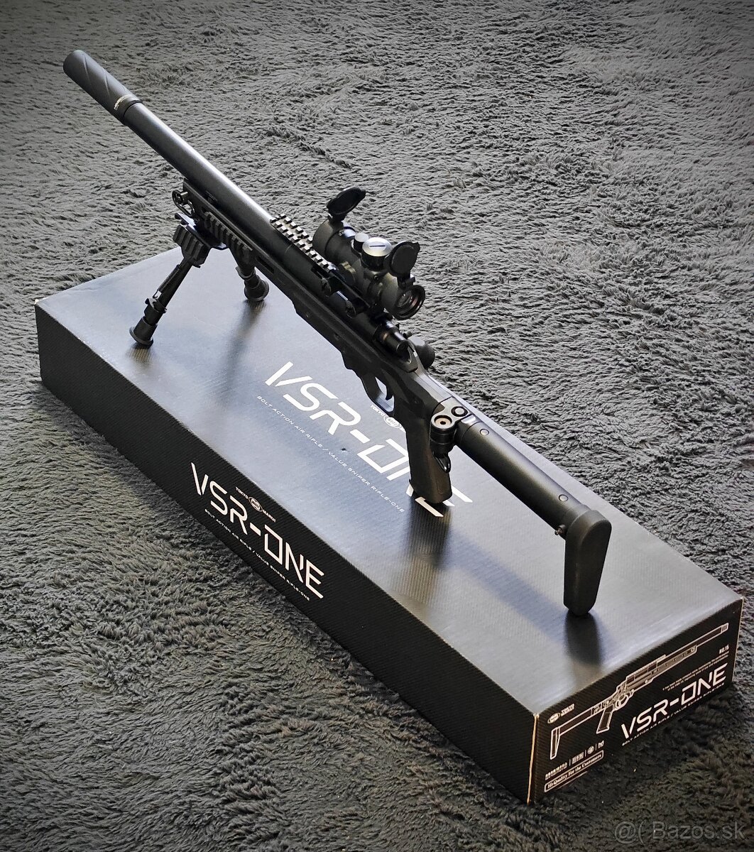 Airsoft sniper Tokyo Marui VSR-ONE + upgrade + príslušenstvo