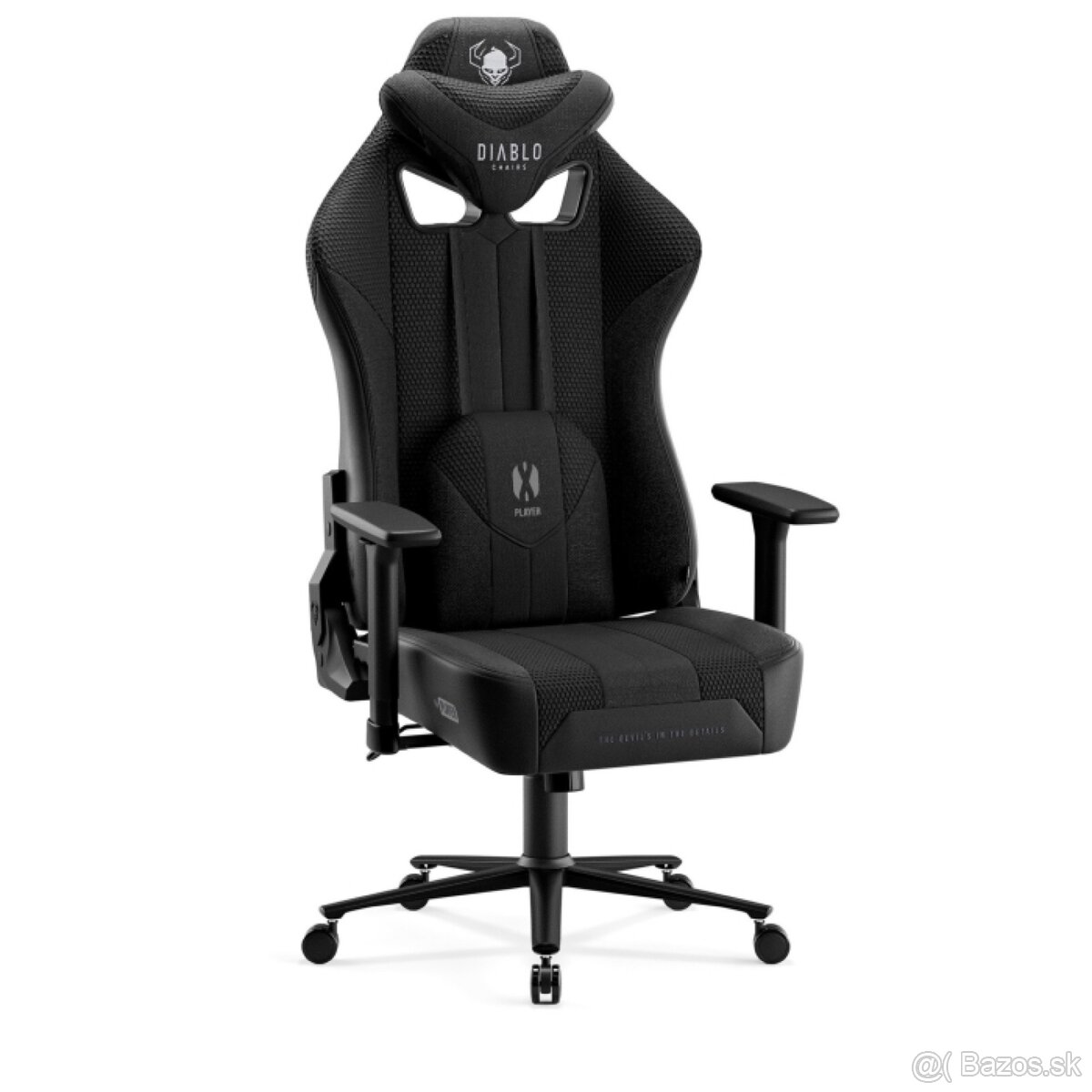 Látkové herné kreslo Diablo X-Player 2.0 King Size, čierne
