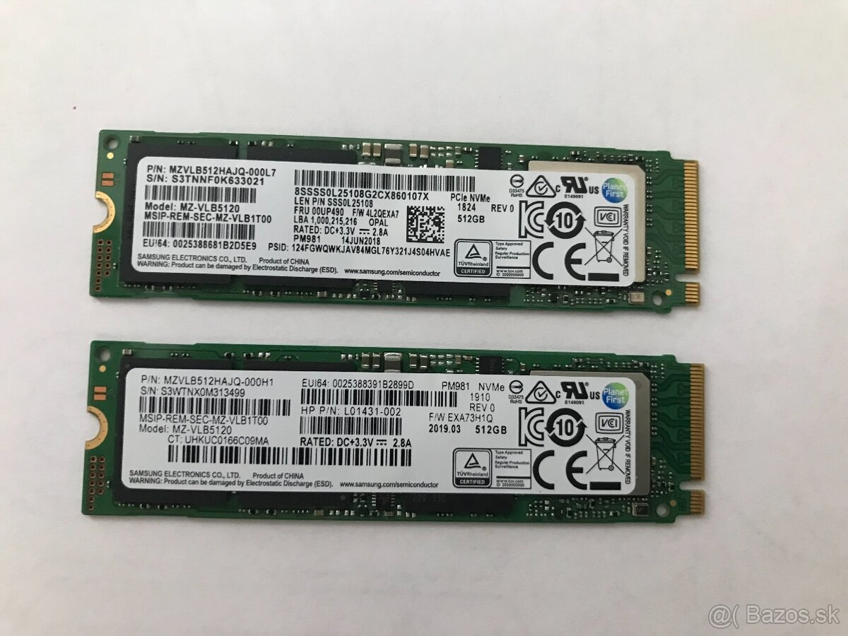 SSD disk NVME m.2. 512GB SAMSUNG PM981.