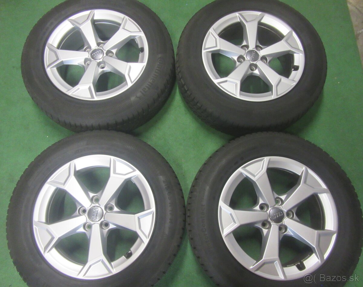 Zimné kolesá audi Q3 rozteč 5x112 215/65 R17 continental