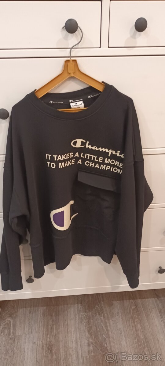 Cierna damska mikina champion velkost M/L