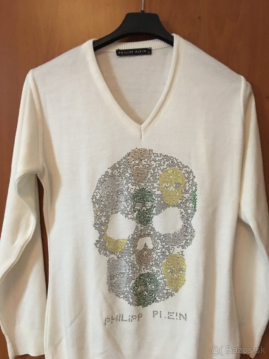 PHILIPP PLEIN smotanový damsky svetrik S/M