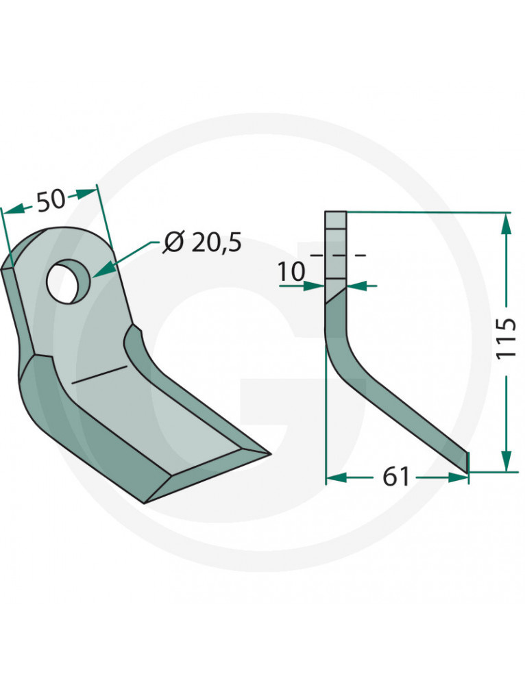 Y nože mulčovač maschio giraffona