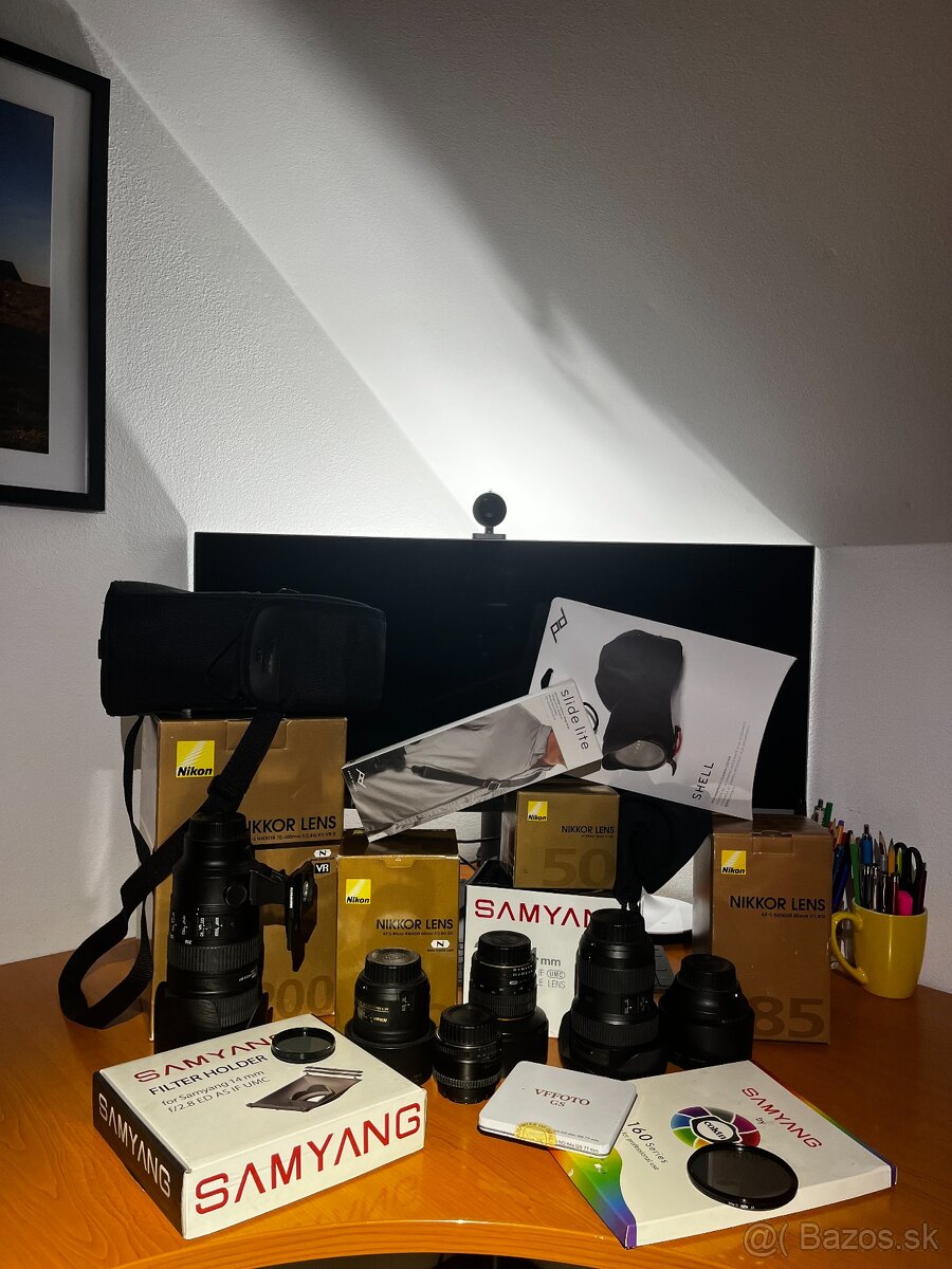 Predám set objektívov Nikon + príslušenstvo