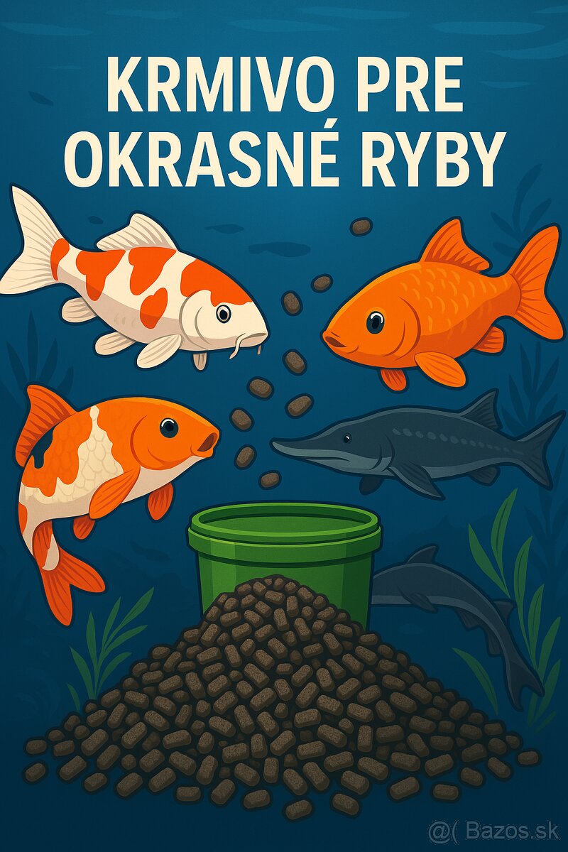 Krmivo pre jazierkové ryby.