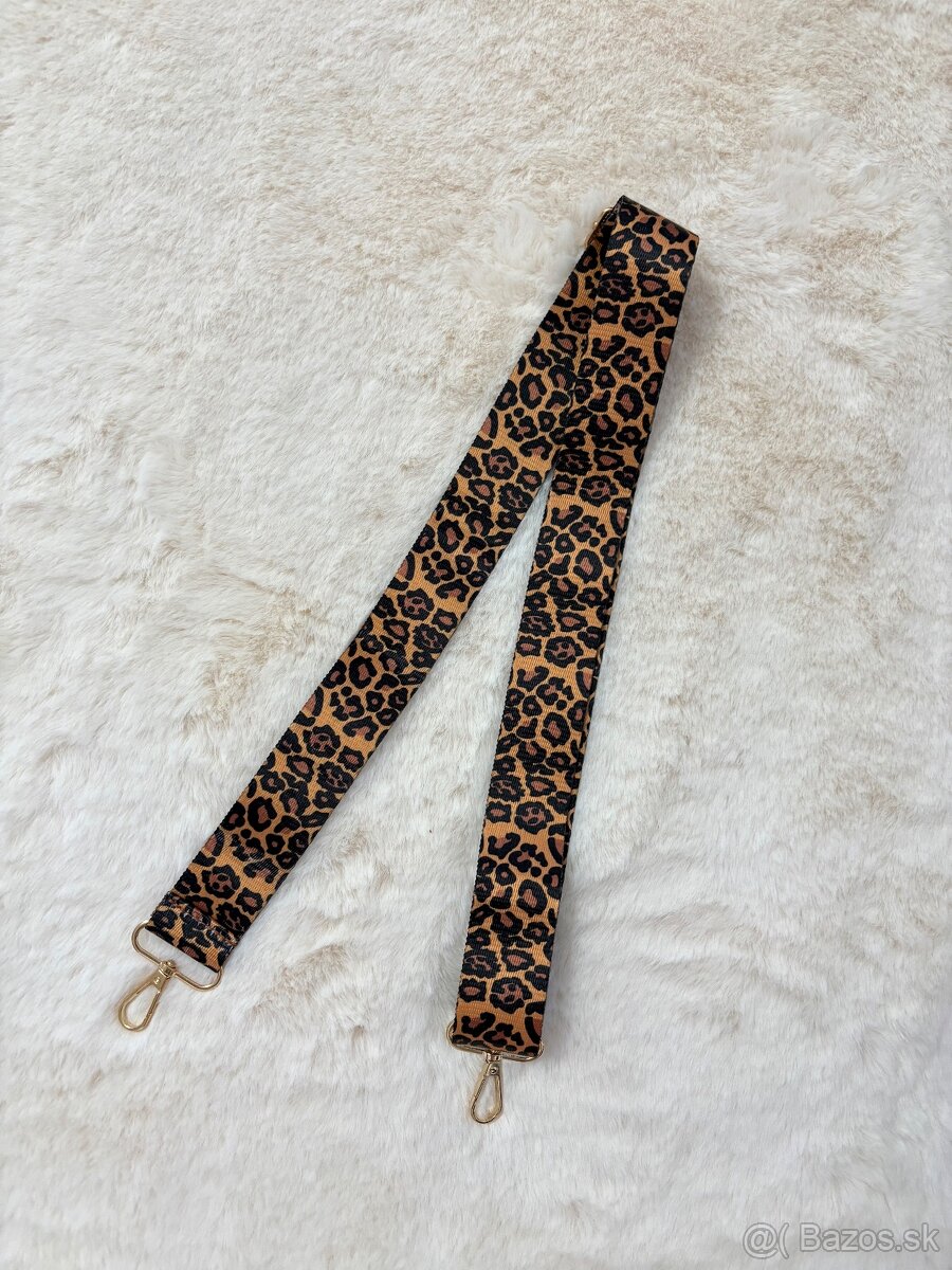 Popruh na kabelku leopard