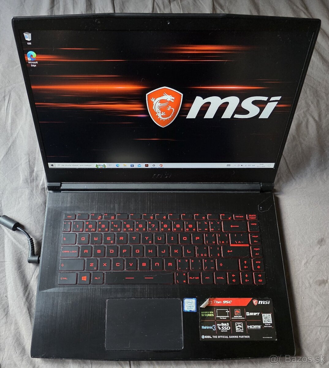 MSI GF63 Thin 9SC-255CZ, Win 10