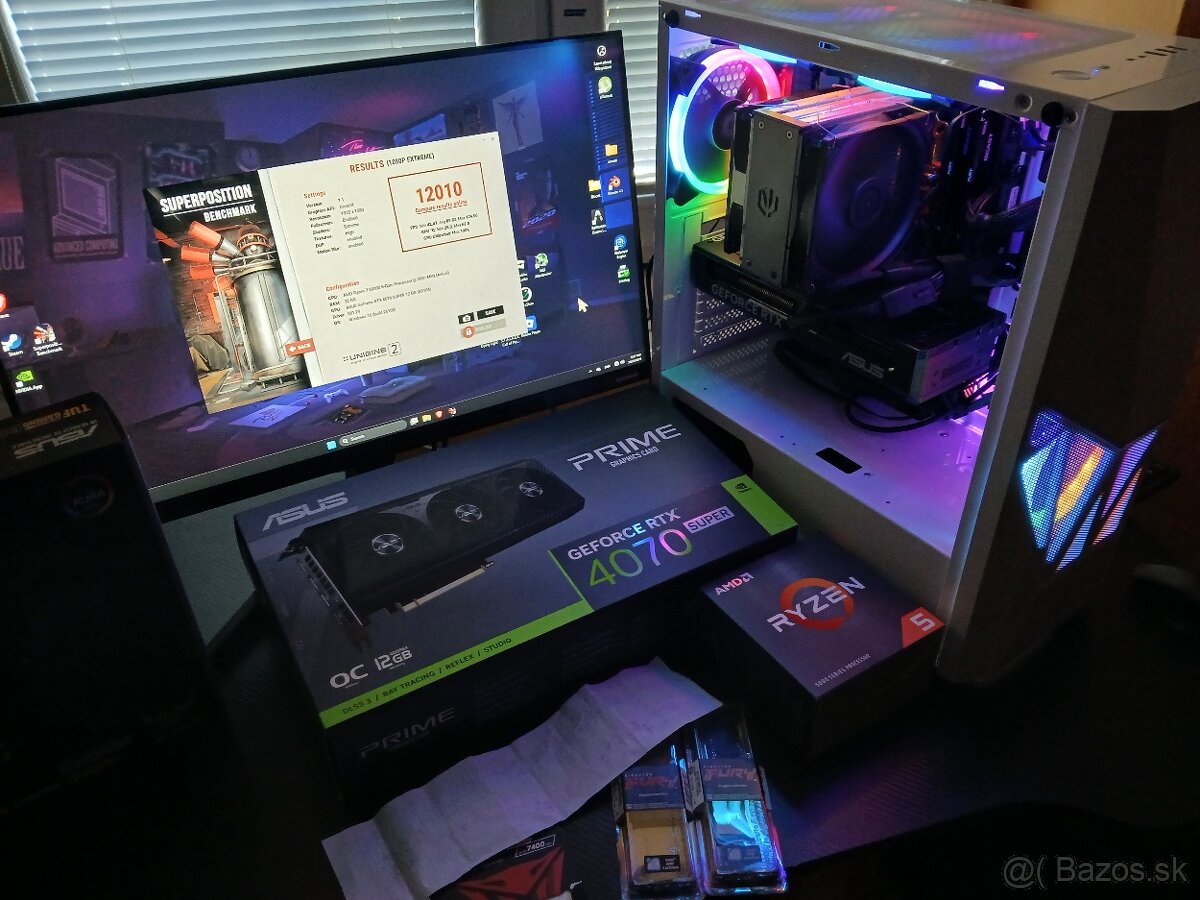 Herný Počítač 4070 Super 12GB + Ryzen 7 5800X + 32GB RAM