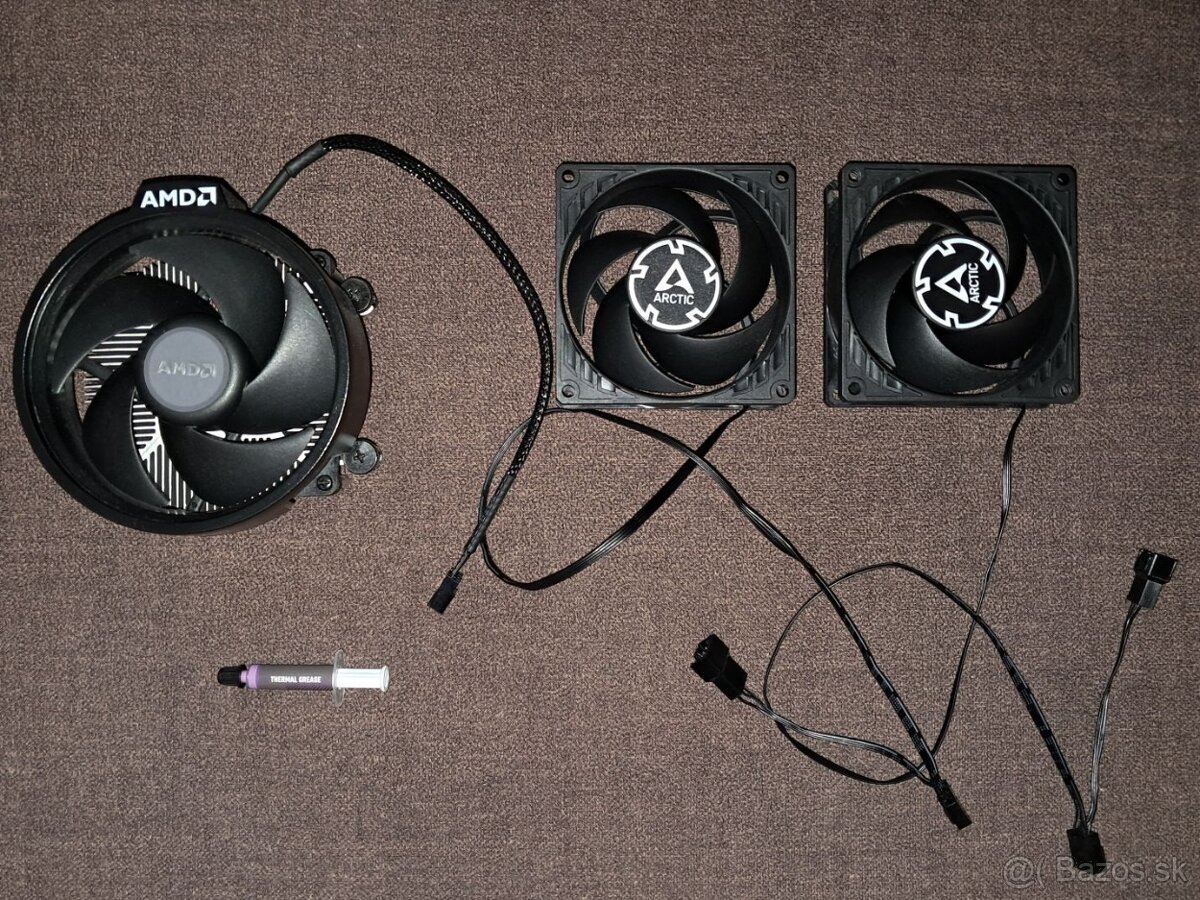 Originál chladič AMD AM5 + zdarma 2x ARCTIC P8 PWM PST 80x80