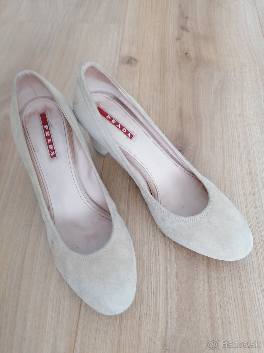 Béžové lodičky PRADA, veľ. 37,5