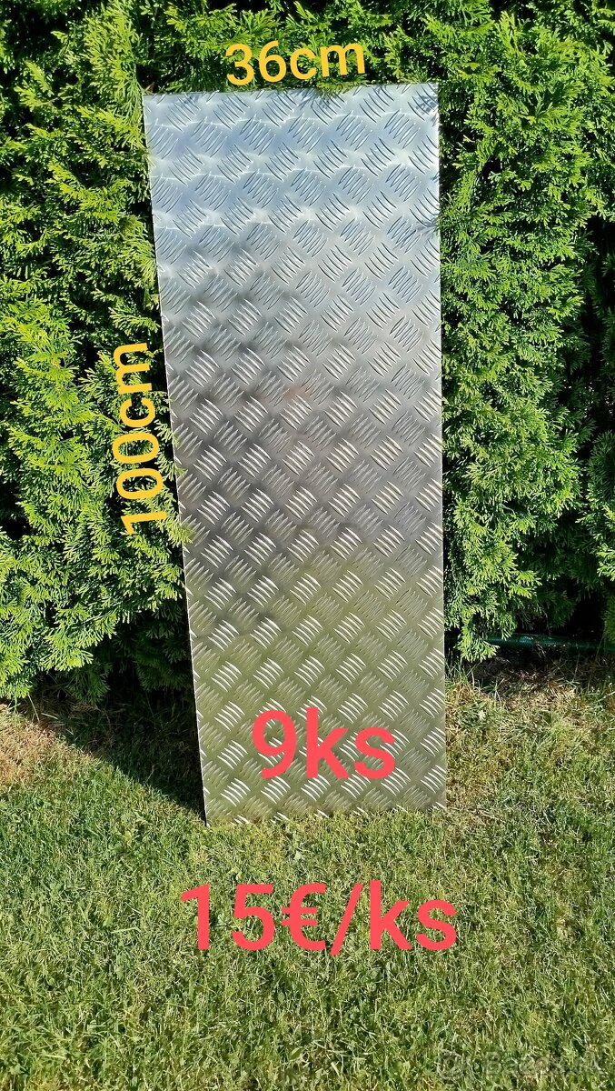 Slzičkový plech, ryhovaný plech hlinikový 3 + 1,5mm hrúbka