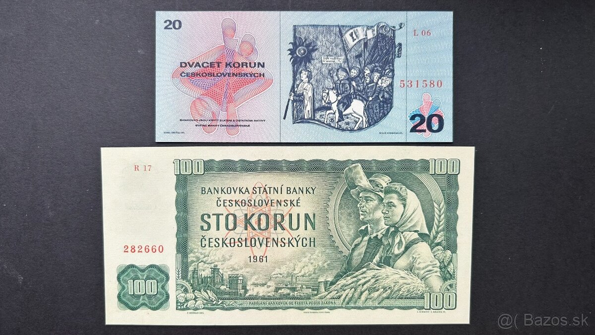 Bankovky ČSSR UNC/1+