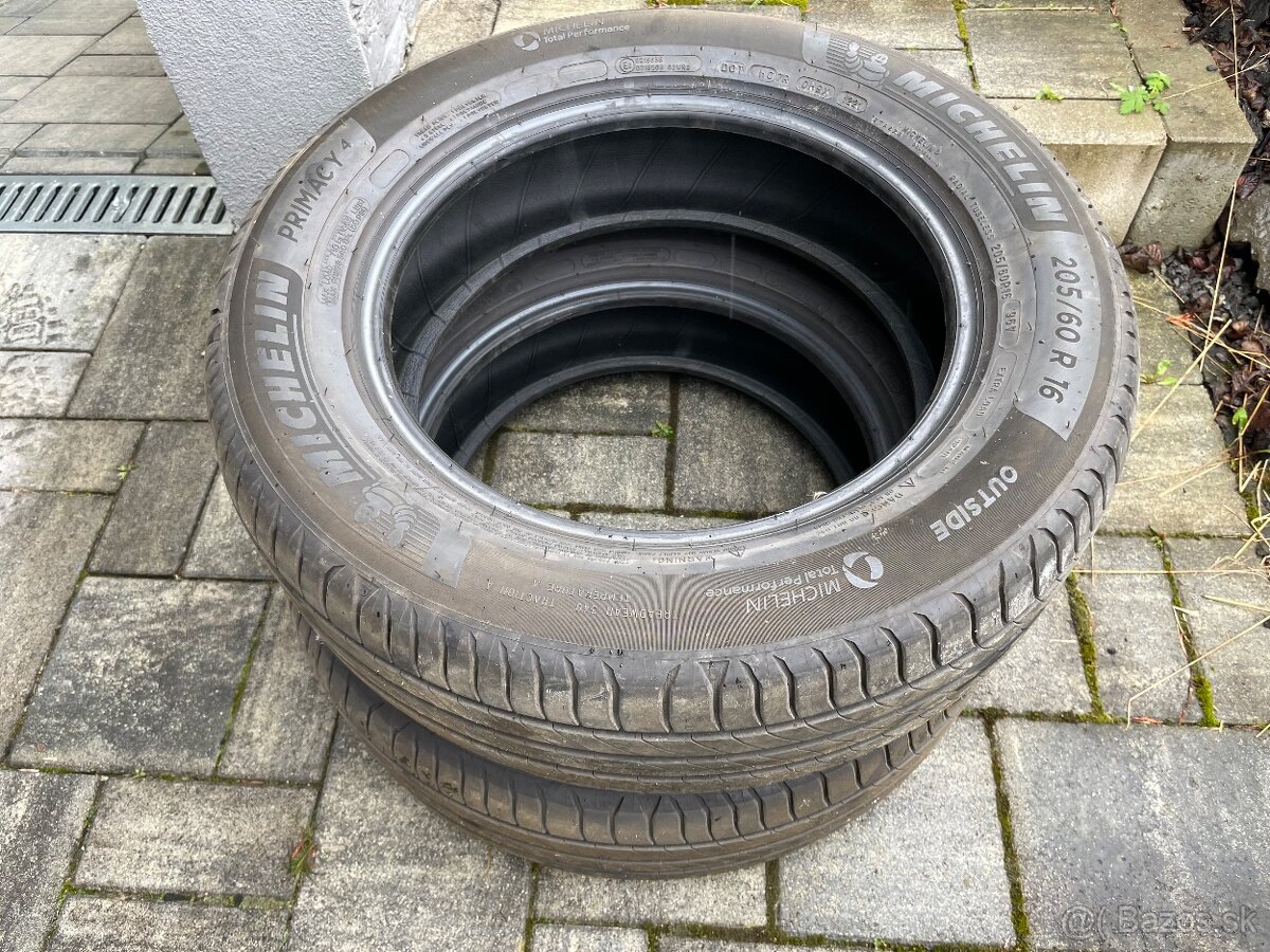 letné 205/60 R16 Michelin 2ks
