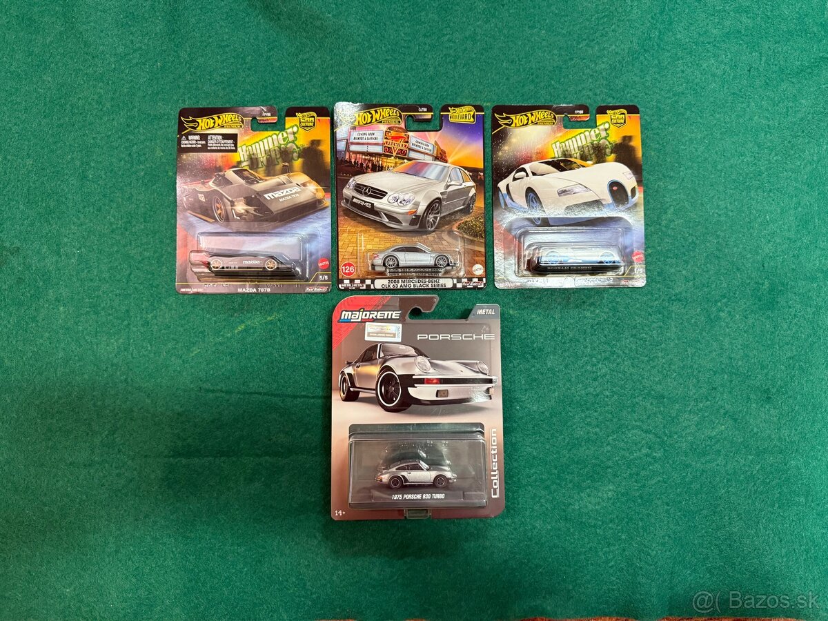 Hot Wheels - Mazda , MB , Bugatti a Majorette