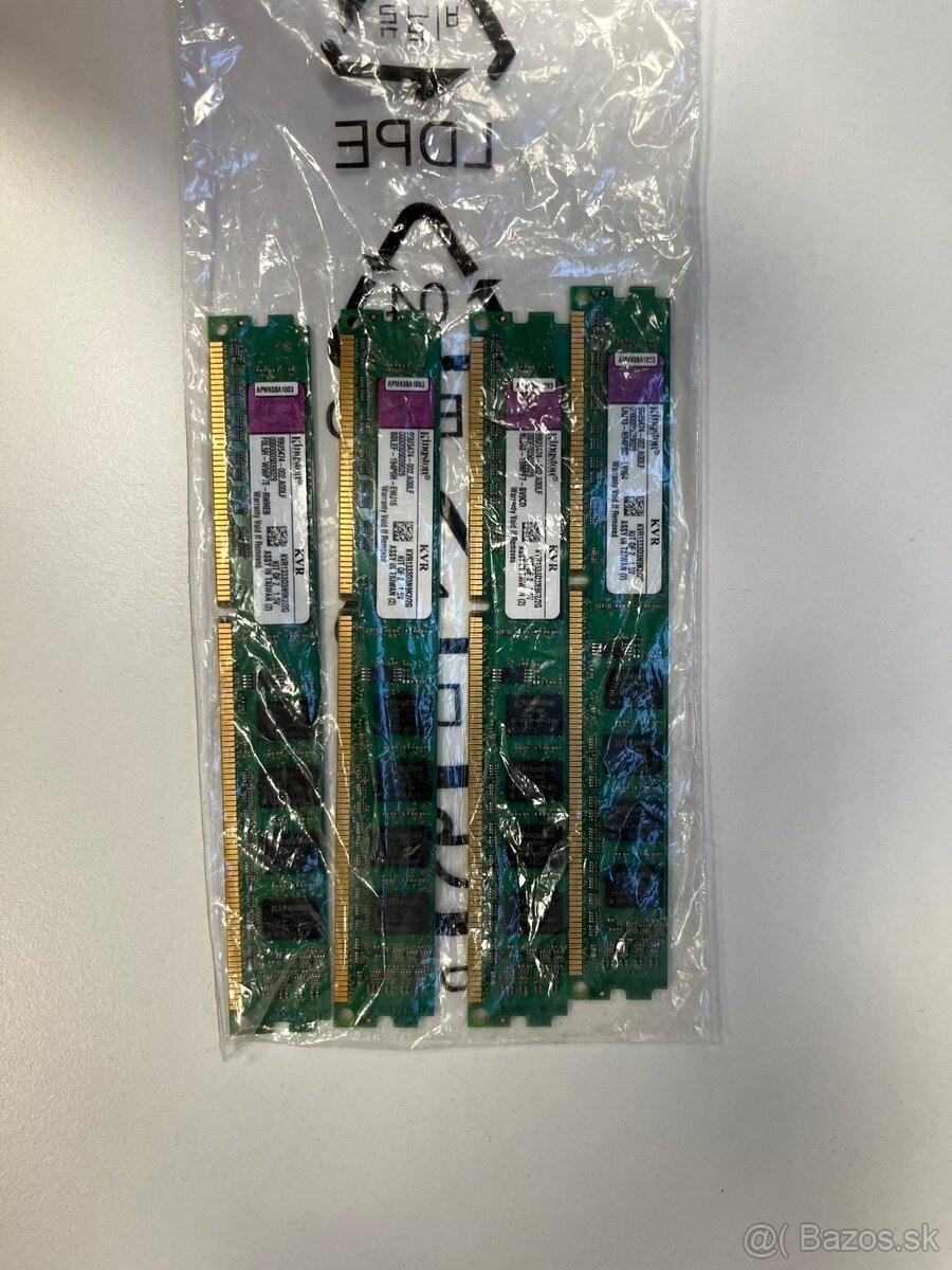 DDR3 pamäte 4×2GB (8GB) Kingston 1333MHz