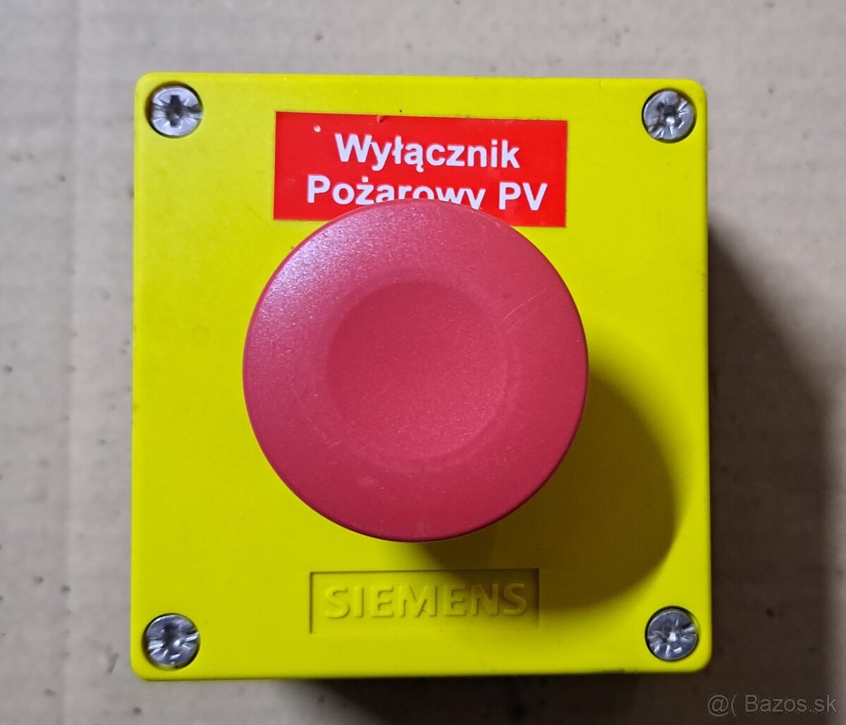 Požiarny vypínač Siemens