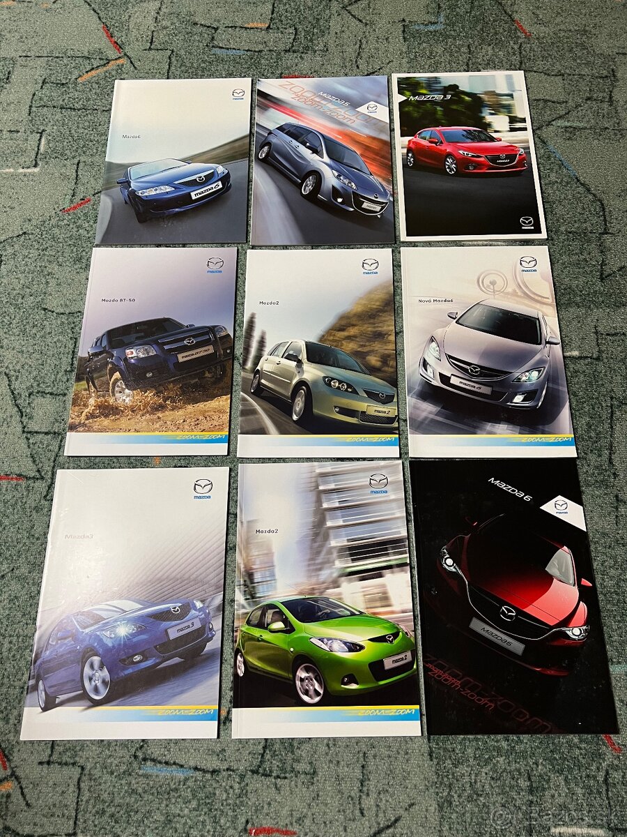 Katalógy prospekty brožúry Mazda