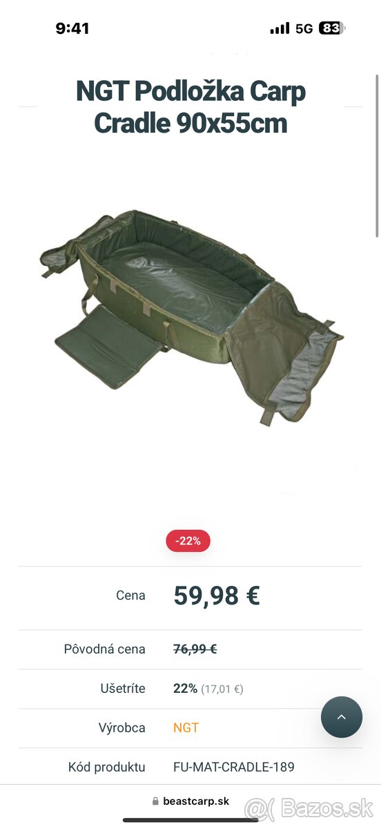 Podložka na ryby