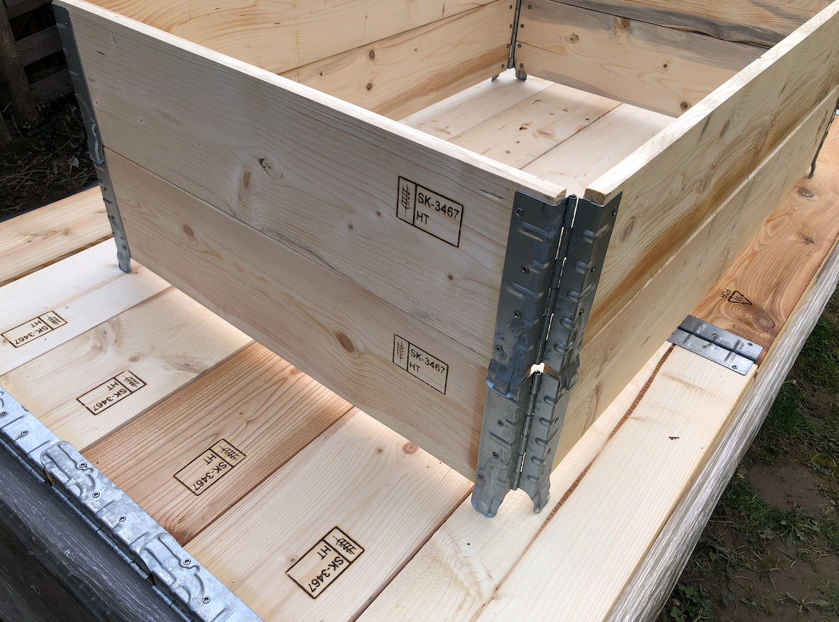 Paletové ohrádky, drevené vyvýšené záhony