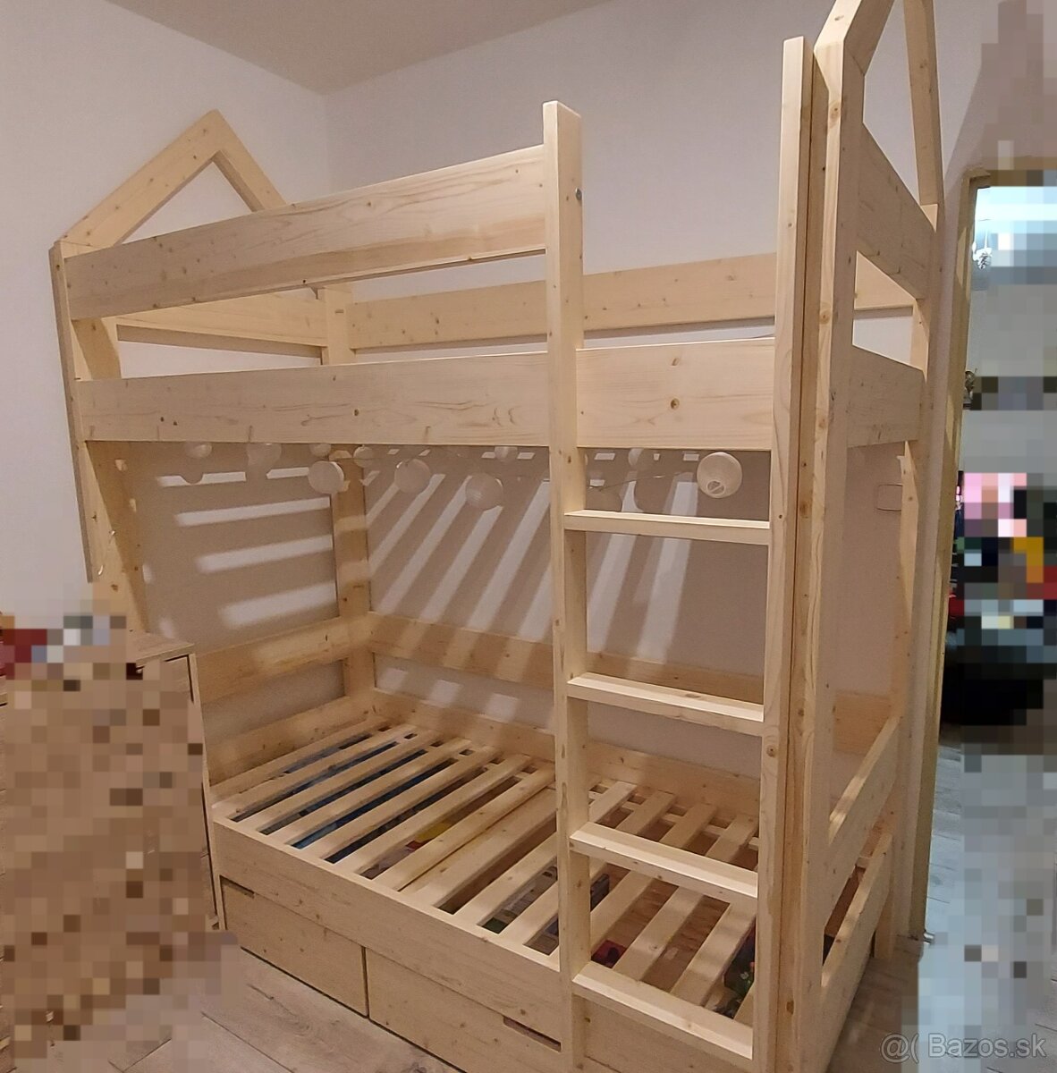 Poschodova postel z masivu