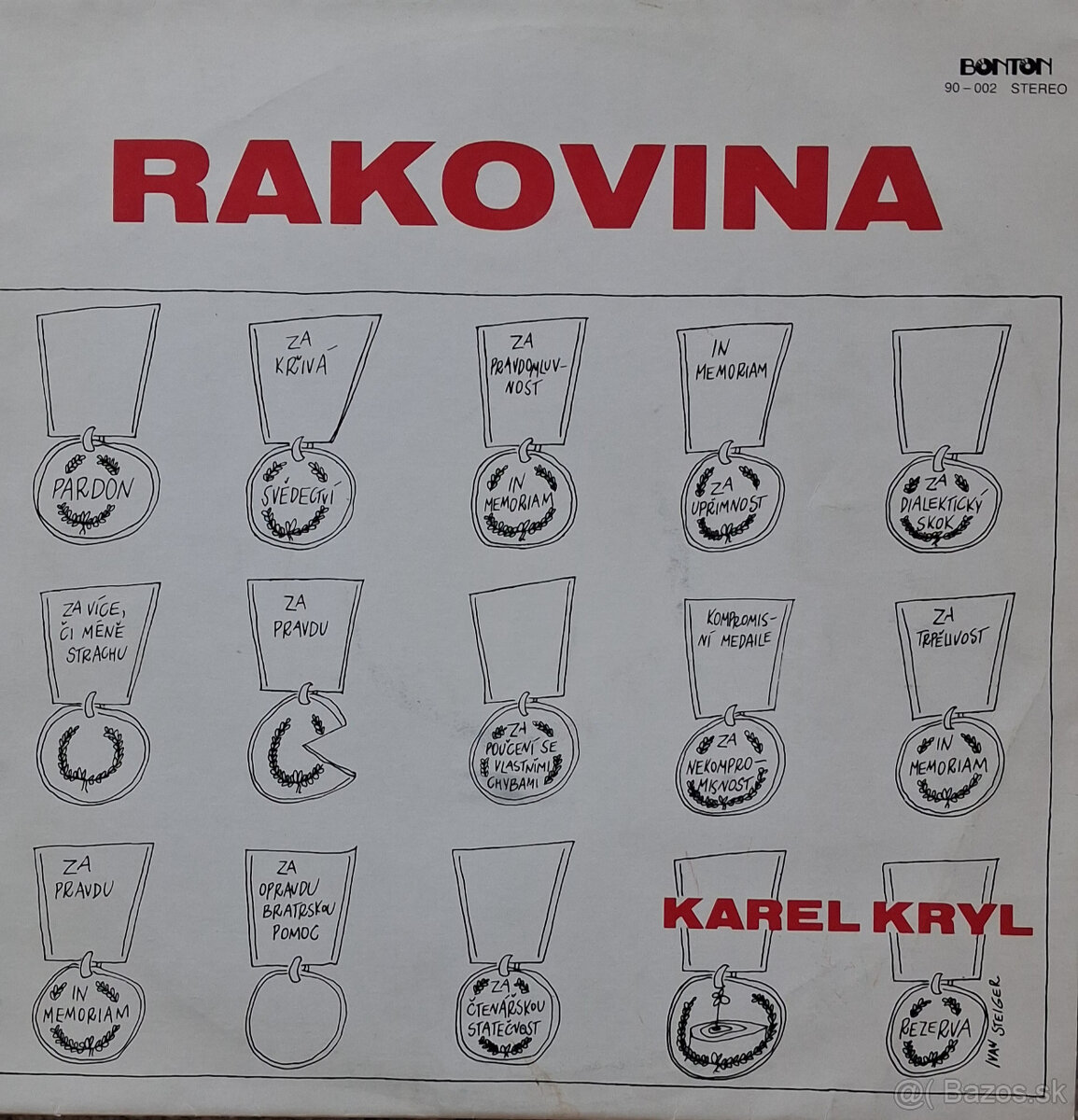 Retro gramofónová LP platňa RAKOVINA