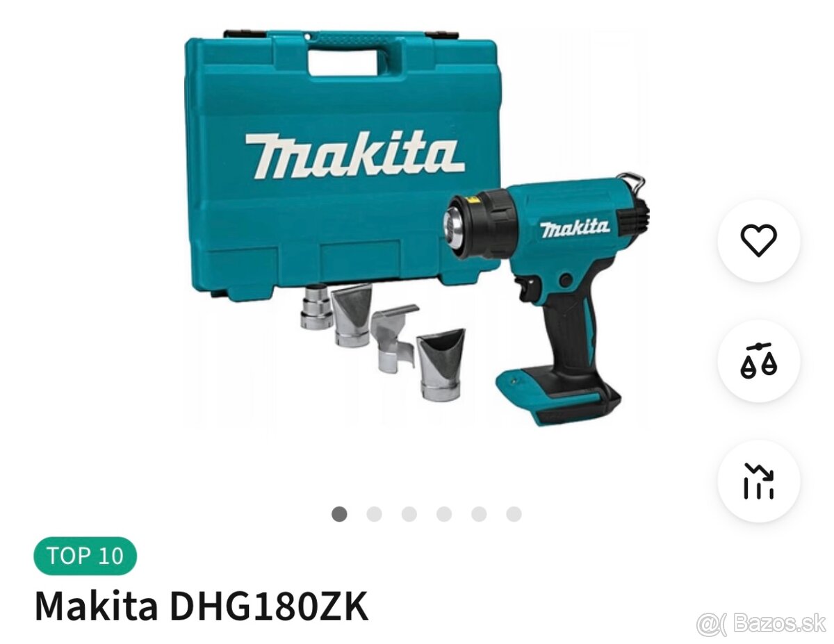 Predám Makita DHG180ZK teplovzd.pistol