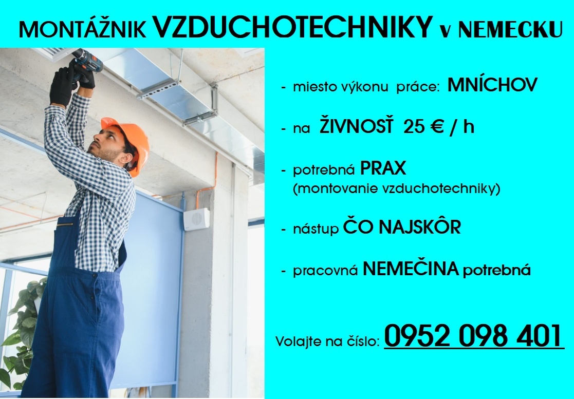 MONTÁŽ VZDUCHOTECHNIKY v NEMECKU
