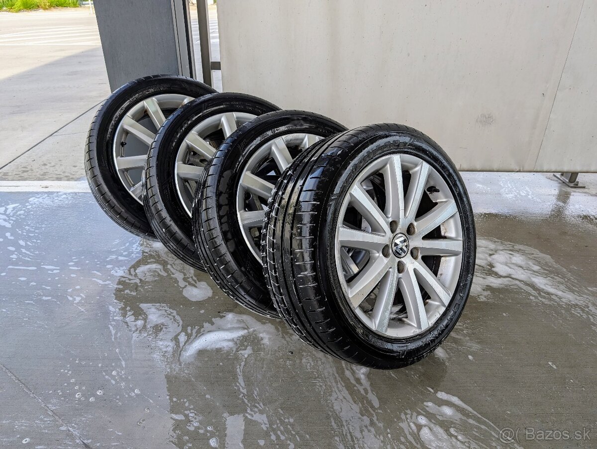 Predám originálne VW elektróny R17 + letne pneu 235/45