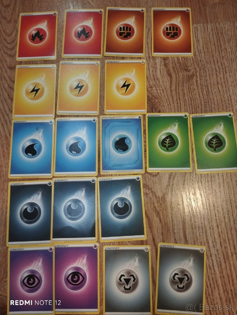 Pokemon kartičky- energy