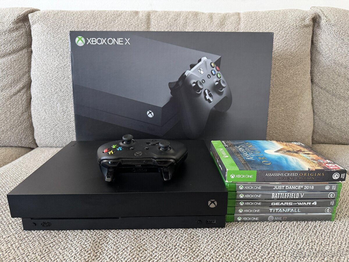 Xbox One X 1TB Black + 6 hier