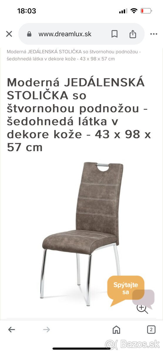 Jedálenská stolička