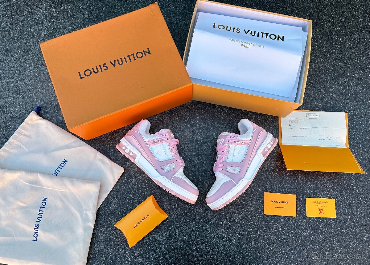 Louis Vuitton tenisky ruzove komplet balenie