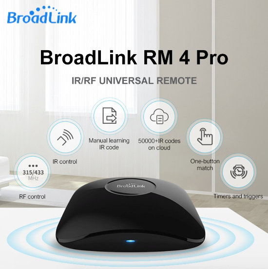 Ovládač BroadLink RM4 Pro / IR + 433Mhz smart ovládanie