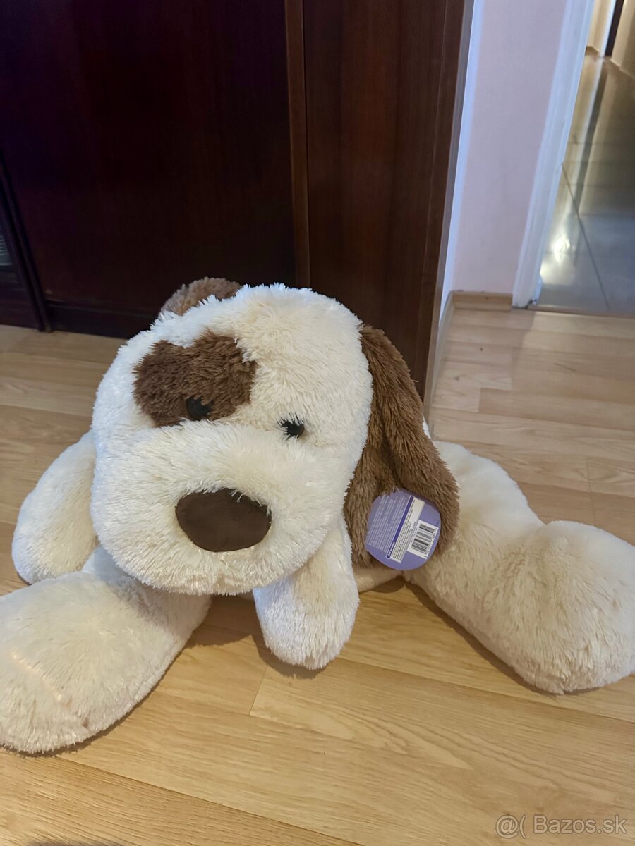 Velky plysovy psik hracka - novy - 110 cm - Vianoce