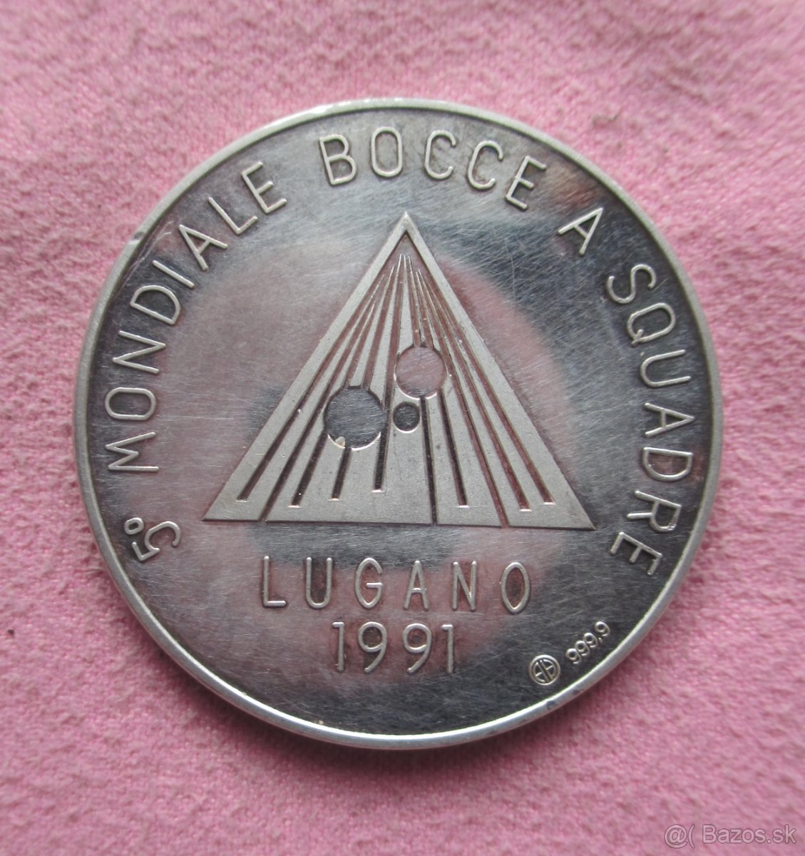 Medaila strieborná Cenfederácie bowlingu Lugáno 1991