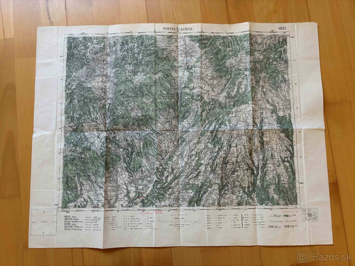 Vojenská mapa Banská Štiavnica