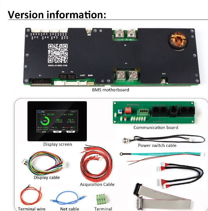 JK invertor BMS 200A + 2Aaktívny balancér - 16s lifepo4