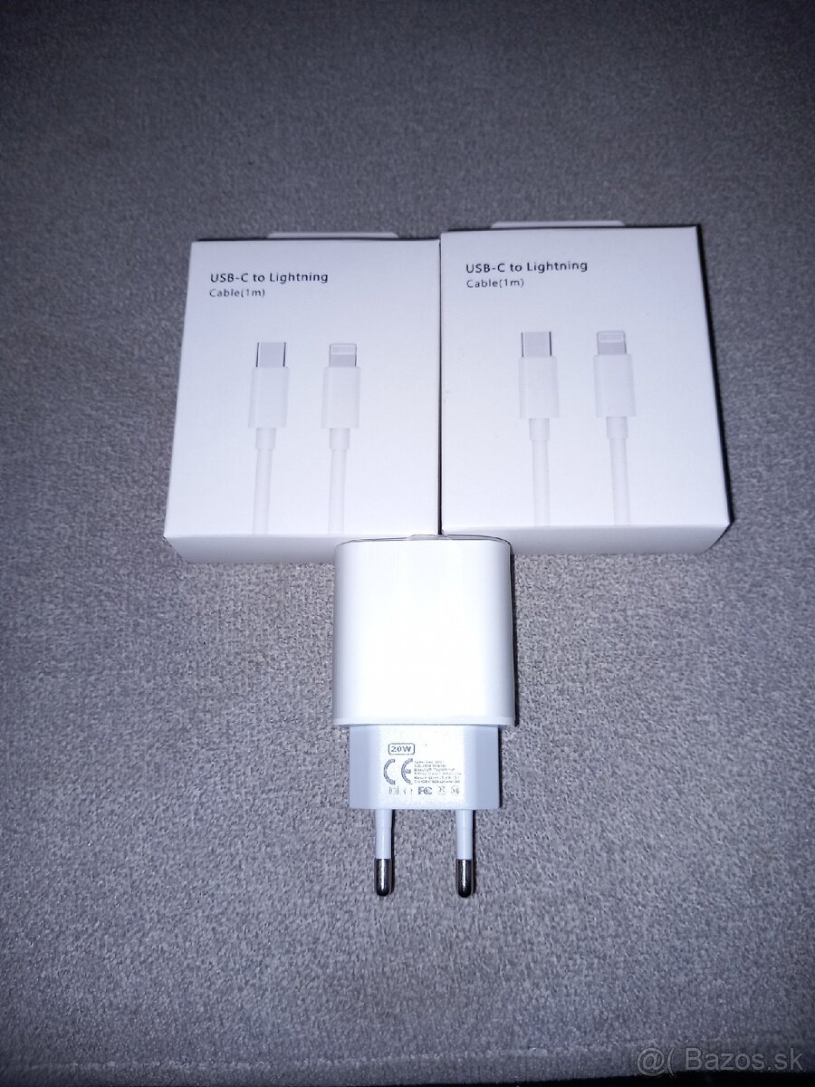 Iphone set 1adapter +2x nabíjací kábel  lighting